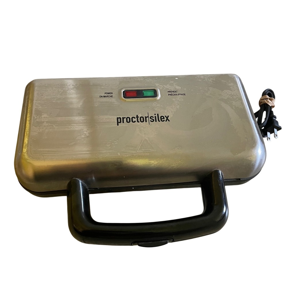Proctor Silex Panini Press Sandwich Maker Silver Black 25415PS 700W